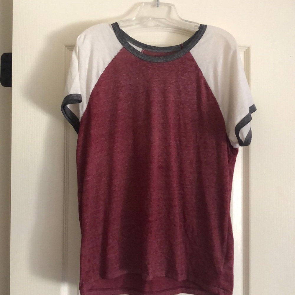Baseball style tee shirt